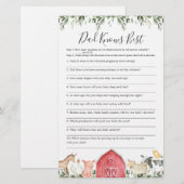 Op het Boerderij Baby shower kent papa het beste s (Voorkant / Achterkant)