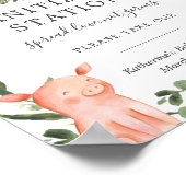 Op het Boerderij Baby shower Sanitizing Station Si Poster (Hoek)