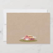 Op het Boerderij Barnyard Kids Verjaardagsfoto Uit Kaart (Achterkant)