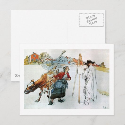 Op het Boerderij Briefkaart (Voorkant / Achterkant)