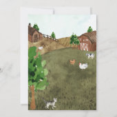 Op het Boerderij bruiloft uitnodiging - Brunette - (Achterkant)