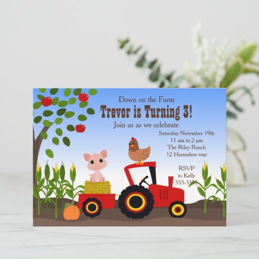 Op het Boerderij Kaart (Staand voorkant)