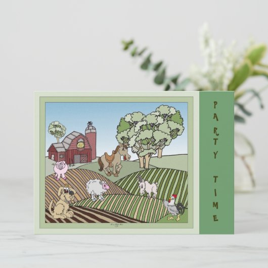 Op het Boerderij Kaart (Staand voorkant)