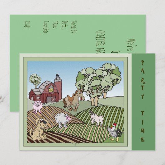 Op het Boerderij Kaart (Voorkant / Achterkant)