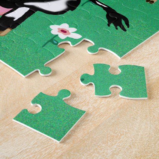 Op het boerderij kinderen legpuzzel (Zijkant)