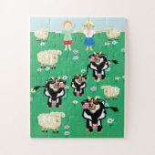 Op het boerderij kinderen legpuzzel (Verticaal)