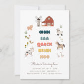 Op het Boerderij Kinderen Plezier 2e Verjaardag Kaart (Voorkant)