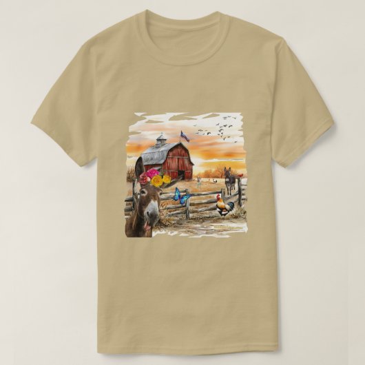 Op het boerderij t-shirt (Design voorkant)