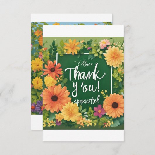 Op het bord staat: "Bedankt! Je wordt gewaardeerd" Bedankkaart (Voorkant / Achterkant)