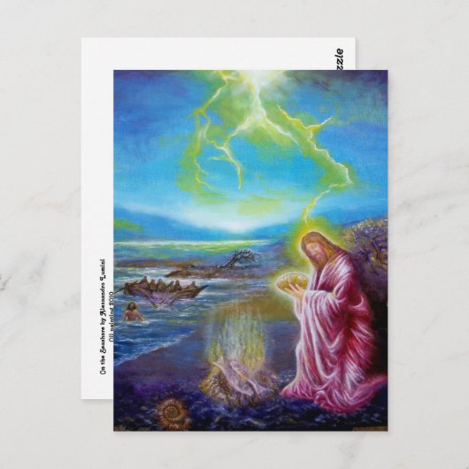 OP HET BRIEFKAART AAN ZEE (Voorkant / Achterkant)