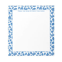 Op het bureau van de proppy Blue & White Animal Pr