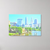 Op het Canvas CLE OH (verfeffect) (Voorkant)