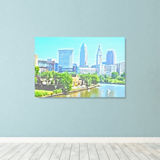 Op het Canvas CLE OH (verfeffect) Afdruk (Insitu (Houten vloer))