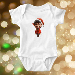 Op het! Christmas Elf Baby Bodysuit