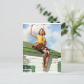 Op het dak briefkaart (Staand voorkant)