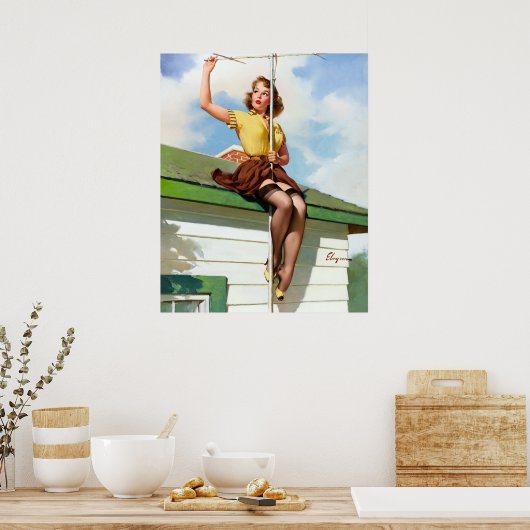 Op het dak poster (Keuken)