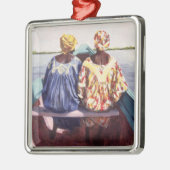 Op het eiland 1998 metalen ornament (Links)