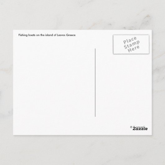 Op het eiland Lesbos Briefkaart (Achterkant)