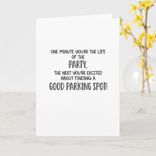 Op het ene moment ben je.....grappige kaart (Gele Bloem)