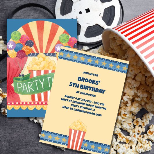 Op het Films Verjaardagsfeest Kaart