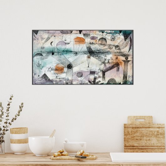 Op het gebied van de lucht poster (Keuken)