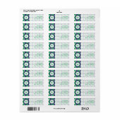 Op het Green Argyle Retouradreslabel Etiket (Full Sheet)