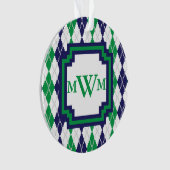 Op het groene Argyle-acrylornament Ornament (voorkant)