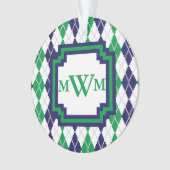 Op het groene Argyle-acrylornament Ornament (voorkant)