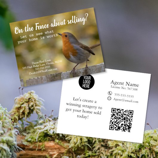 Op het hek Vastgoed Robin Briefkaart