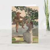 Op het hek | Winslow Homer Kaart (Voorkant)