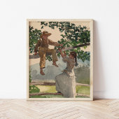 Op het hek | Winslow Homer Poster