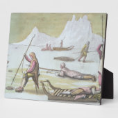 Op het ijs wachten, detail van de zeehondenjacht ( fotoplaat (Zijkant)