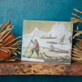 Op het ijs wachten, detail van de zeehondenjacht ( fotoplaat (Zijkant)