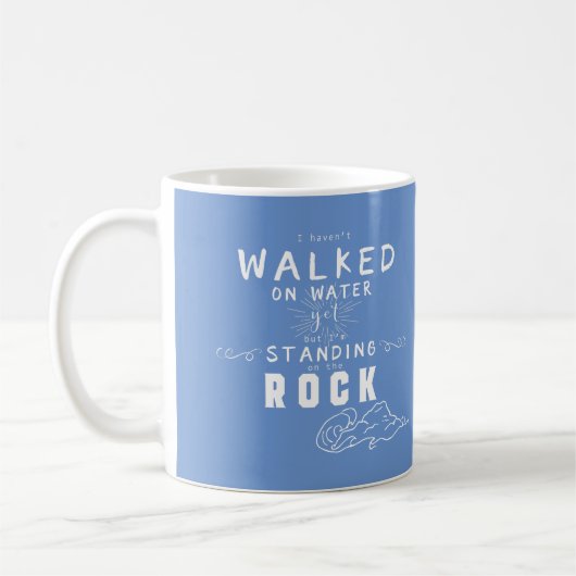 Op het Inspirerend Rock Typografie Blue Koffiemok (Links)