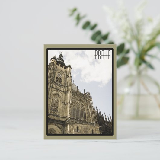 Op het kasteel van Prague Briefkaart (Staand voorkant)