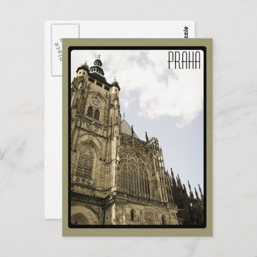 Op het kasteel van Prague Briefkaart (Voorkant / Achterkant)