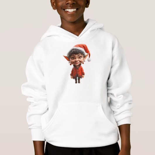 Op het! Kerst Elf Boy's Hoodie (Voorkant)