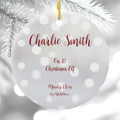 Op het! Kerst Elf Keramisch Ornament