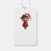 Op het! Kerst Elf Witte Gift Labels Cadeaulabel (Voorkant)