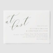 Op het laatste terracotta Modern Calligraphy Weddi Vellum Uitnodigingen (Voorkant)