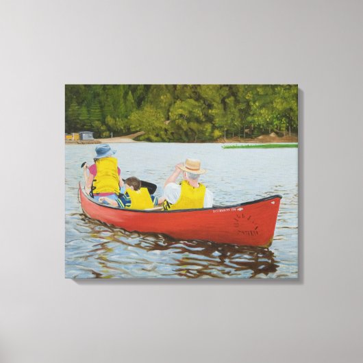 Op het Lake Canvas Afdruk (Voorkant)