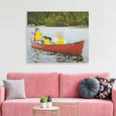 Op het Lake Canvas Afdruk (Insitu (Woonkamer))