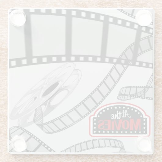 *Op het Logo Glass Onderzetter van films* Glazen Onderzetter (Achterkant)