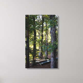 Op het meer canvas afdruk