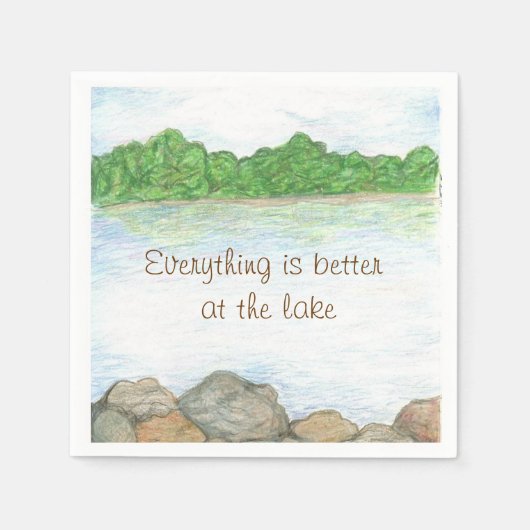 Op het meer papier luiers servet (Voorkant)