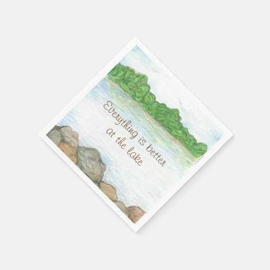 Op het meer papier luiers servet (Hoek)