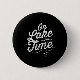 Op het meer Tijd Grappige zomerboten en vissen voo Ronde Button 5,7 Cm