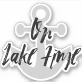 Op het meer Tijd Waterfles Tumbler Sticker (Voorkant)