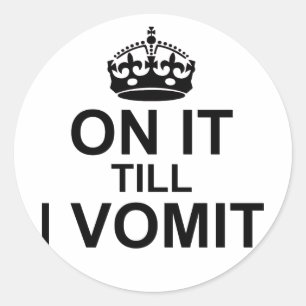 Op het moment dat ik eromheen ga - ronde sticker