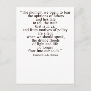 Op het moment dat we bang worden voor de mening va briefkaart